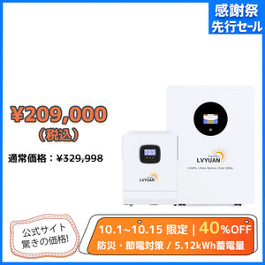 LVYUAN 3000Wハイブリッド蓄電システム