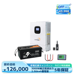 LVYUAN 3000Wハイブリッド蓄電システム