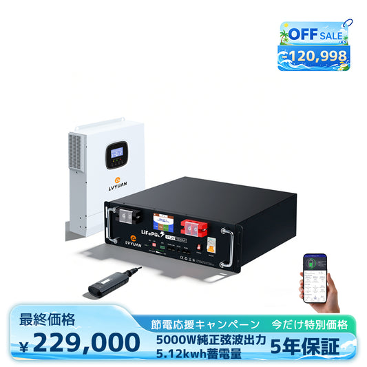 LVYUAN 5000Wハイブリッド蓄電システム