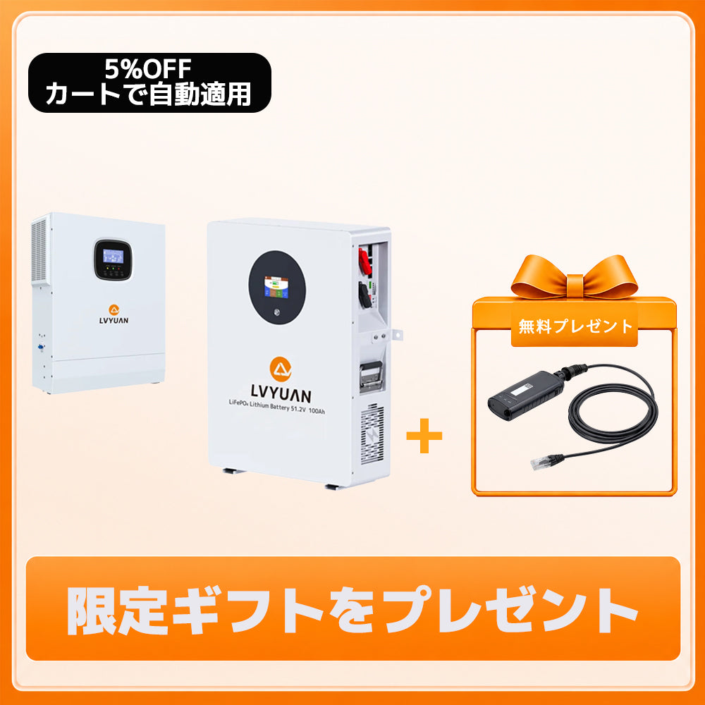LVYUAN 5000Wハイブリッド蓄電システム