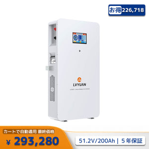 LVYUAN 51.2V/200Ah 10.24kWhリン酸鉄リチウムイオンバッテリー