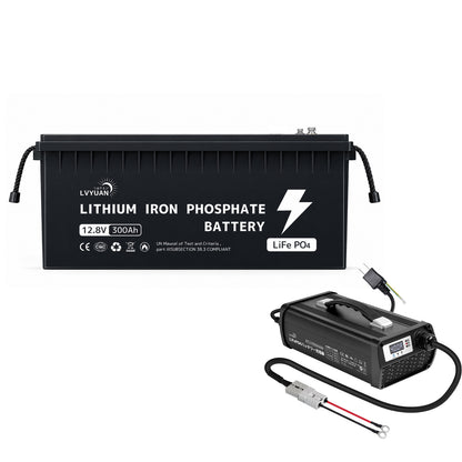 LVYUAN 12.8V/300Ah 3.84kWhリン酸鉄リチウムイオンバッテリー