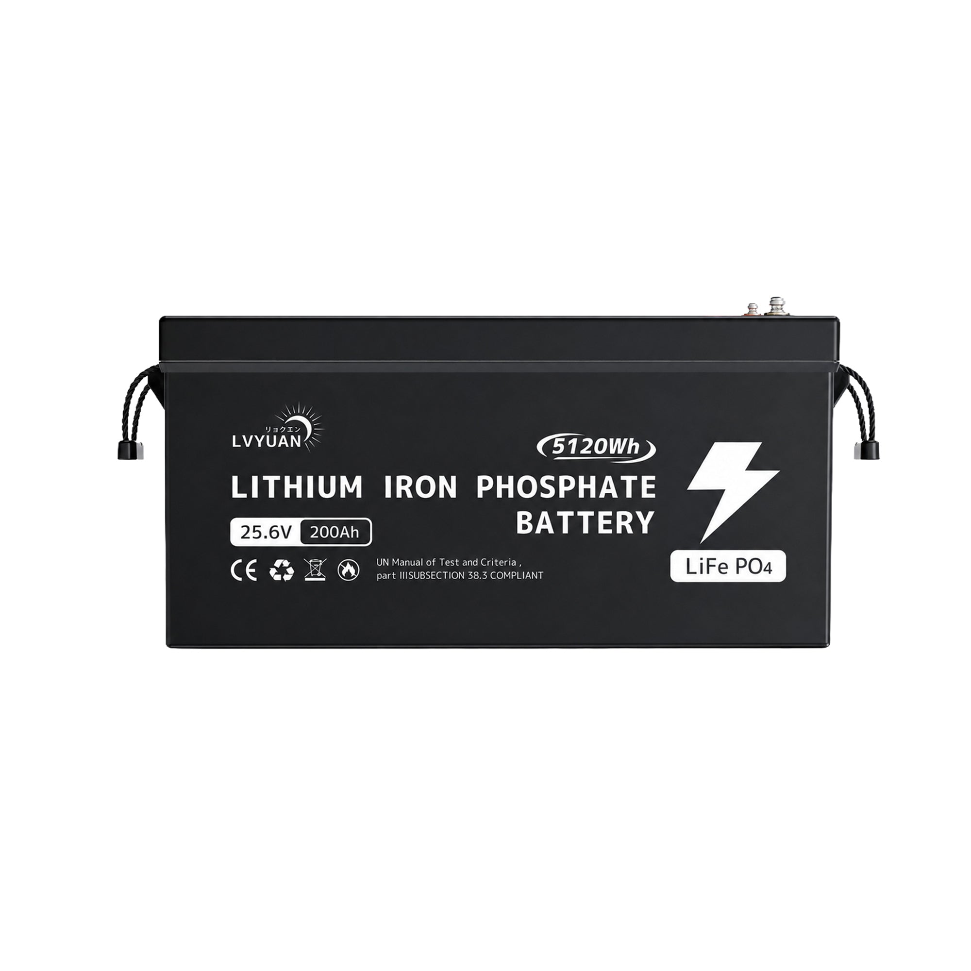 LVYUAN 12.8V/200Ah 2.56kWhリン酸鉄リチウムイオンバッテリー 標準型