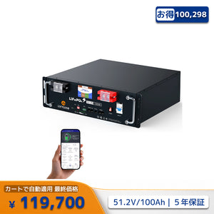 LVYUAN 51.2V/100Ah 5.12kWhリン酸鉄リチウムイオンバッテリー ラック型