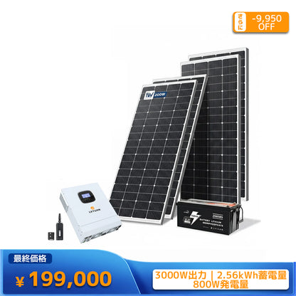 LVYUAN 800W ソーラーパネル発電キット