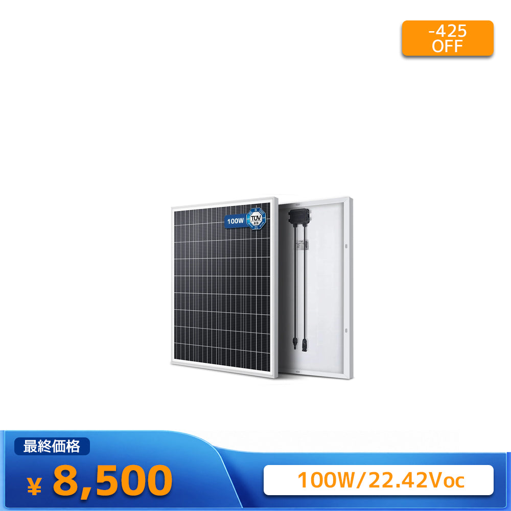 LVYUAN（リョクエン）100W 単結晶ソーラーパネル