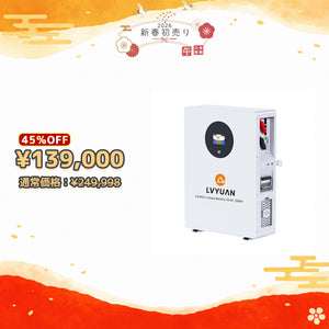 LVYUAN 25.6V/200Ah 5.12kWhリン酸鉄リチウムイオンバッテリー