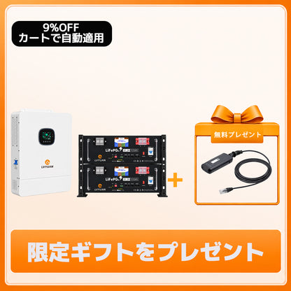 LVYUAN 単相3線式10000Wハイブリッド蓄電システム（ラック型）