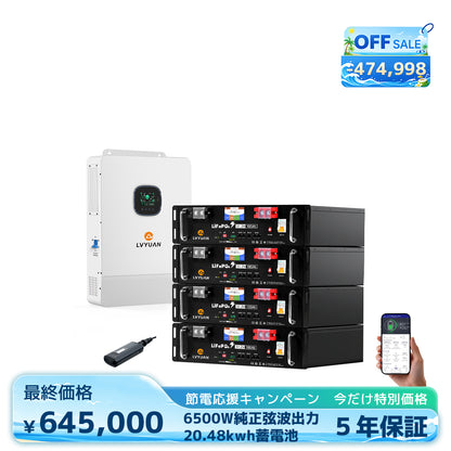 LVYUAN 単相3線式ハイブリッド蓄電システム（ラック型）