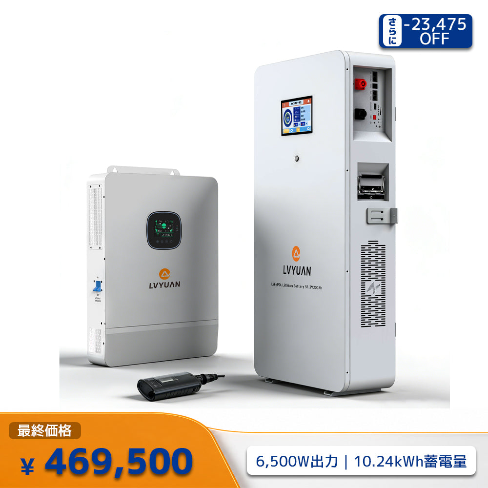 LVYUAN 3000W単相二線式ハイブリッド インバーター DC24V（直流