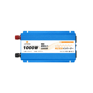 LVYUAN 純正弦波インバーター 1000W DC12V（直流）AC100V（交流）