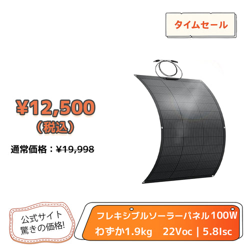 LVYUAN（リョクエン）100W ETFEフレキシブルソーラーパネル