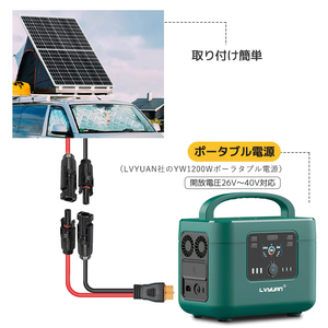 LVYUAN（リョクエン） ソーラーパネル用MC4からXT60対応 変換アダプター