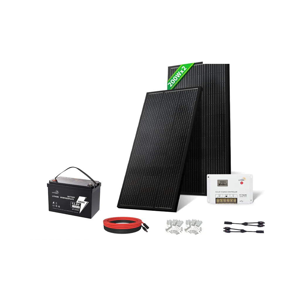 LVYUAN 400W ソーラーパネル発電キット