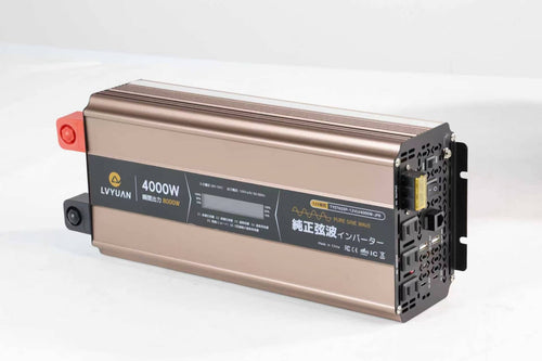 LVYUAN 正弦波インバーター 4000W 最大8000W DC12V AC105V 大容量 電源変換 (ローズゴールド)