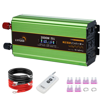 LVYUAN 純正弦波インバーター 2000W DC12V（直流）AC100V（交流）