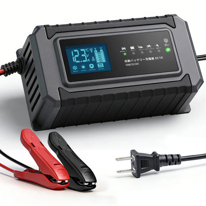 LVYUAN 定格10A パルスバッテリー充電器 12V・24V鉛バッテリー専用