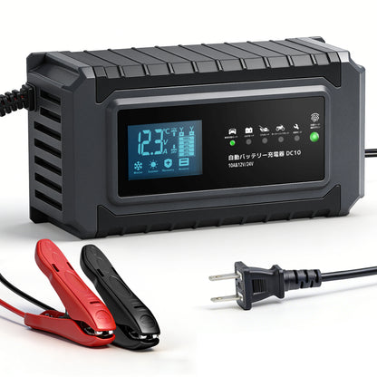 LVYUAN 定格10A パルスバッテリー充電器 12V・24V鉛バッテリー専用