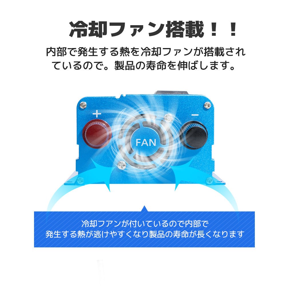 LVYUAN 純正弦波インバーター 1000W DC12V(直流)AC100V(交流 LVYUAN 純正弦波インバーター 1000W DC12V(直流)AC100V(交流