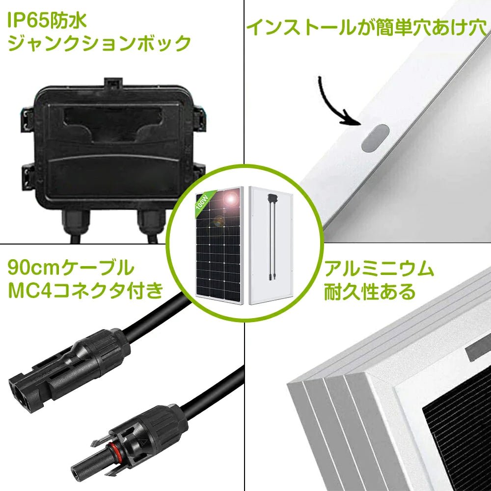 LVYUAN 100W ソーラーパネル 1枚（100W）+10A PWMチャージコントローラー セット - LVYUAN（リョクエン）公式ショップ