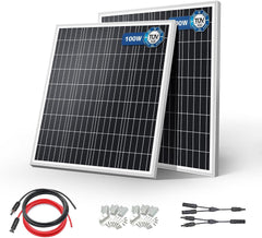 【新品】LVYUAN 100W 20Vソーラーパネル LVYUAN 100W ソーラーパネル 2枚（200W） セット【ICE基準・TUV
