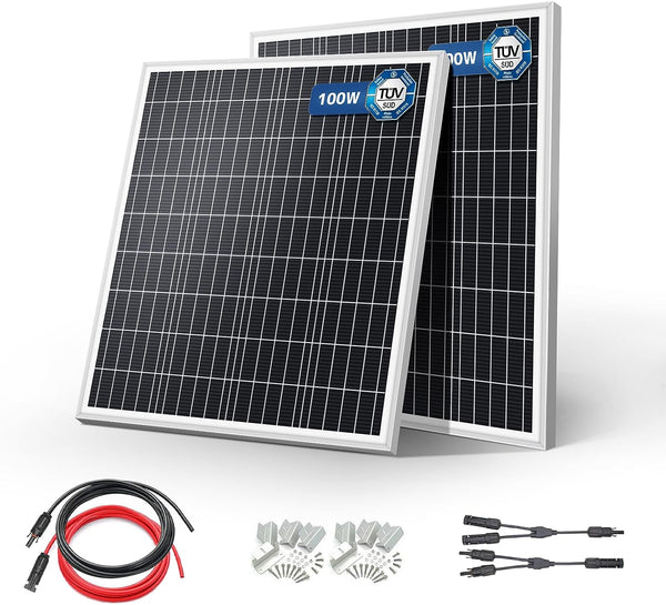 LVYUAN 100W ソーラーパネル LVYUAN 100W ソーラーパネル 2枚（200W） セット【ICE基準・TUV