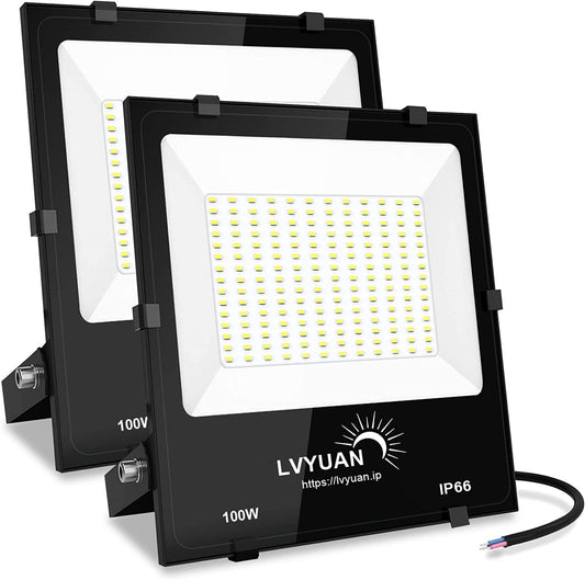 LVYUAN(リョクエン) 100w LED投光器【ガラス素材 2個入】 - LVYUAN（リョクエン）公式ショップ