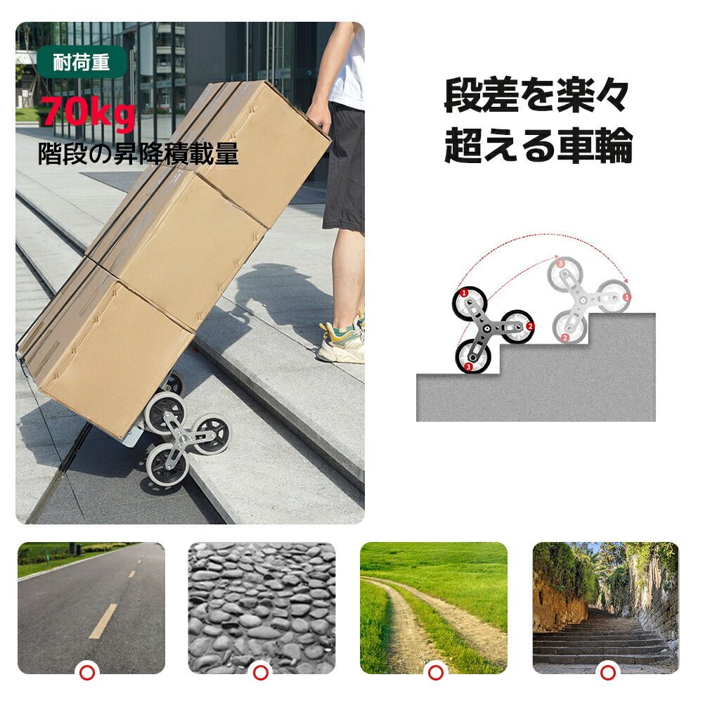 LVYUAN(リョクエン)折りたたみ式 キャリーカート 耐荷重130kg （6輪回転式 - 銀） - LVYUAN（リョクエン）公式ショップ
