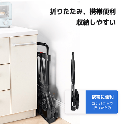 LVYUAN(リョクエン)折りたたみ式 キャリーカート 耐荷重130kg （6輪回転式 - 黒） - LVYUAN（リョクエン）公式ショップ