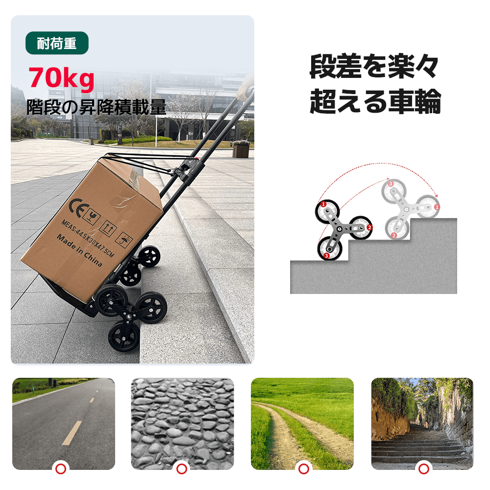 LVYUAN(リョクエン)折りたたみ式 キャリーカート 耐荷重130kg （6輪回転式 - 黒） - LVYUAN（リョクエン）公式ショップ