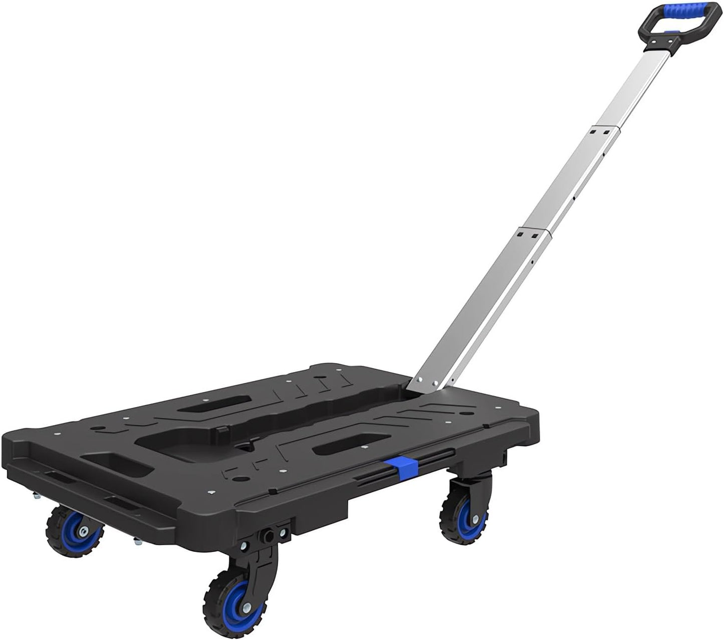 LVYUAN(リョクエン) 連結平台車 キャリーカート 折りたたみ コンパクト 耐荷重150kg 家庭用カート360°回転ブラック タテヨコ連結機能！ 大きな物にも自由に対応！家族旅行荷物の運搬 平台車 ブラック黑 - LVYUAN（リョクエン）公式ショップ