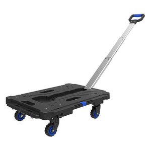 LVYUAN(リョクエン) 連結平台車 キャリーカート 折りたたみ コンパクト 耐荷重150kg 家庭用カート360°回転ブラック タテヨコ連結機能！ 大きな物にも自由に対応！家族旅行荷物の運搬 平台車 ブラック黑