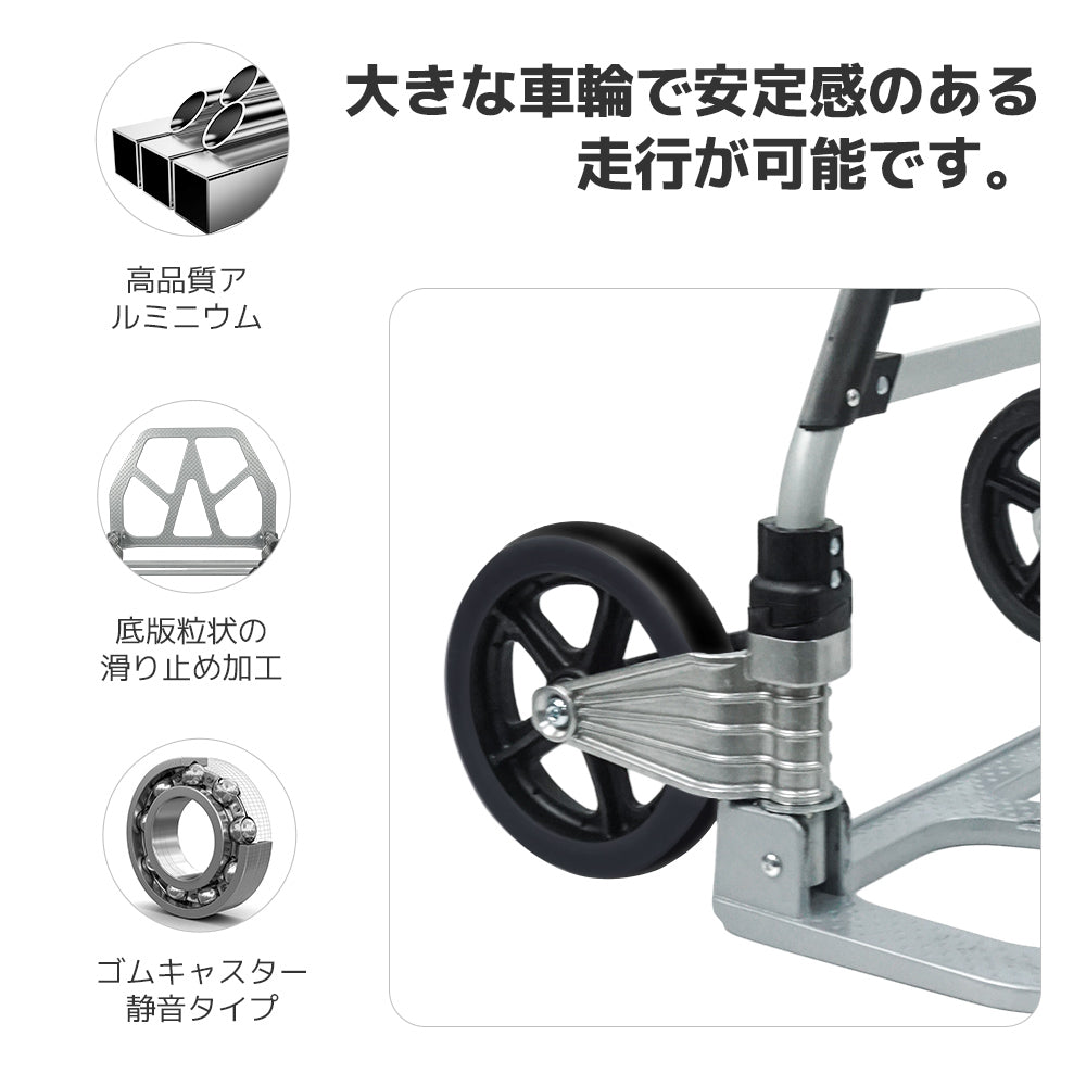 LVYUAN(リョクエン)折りたたみ式 キャリーカート 耐荷重160kg （2輪平地式 - 銀） - LVYUAN（リョクエン）公式ショップ