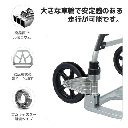 LVYUAN(リョクエン)折りたたみ式 キャリーカート 耐荷重160kg （2輪平地式 - 銀） - LVYUAN（リョクエン）公式ショップ