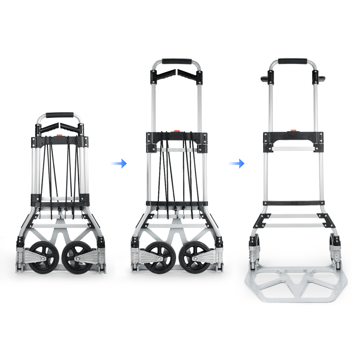 LVYUAN(リョクエン)折りたたみ式 キャリーカート 耐荷重160kg （2輪平地式 - 銀） - LVYUAN（リョクエン）公式ショップ