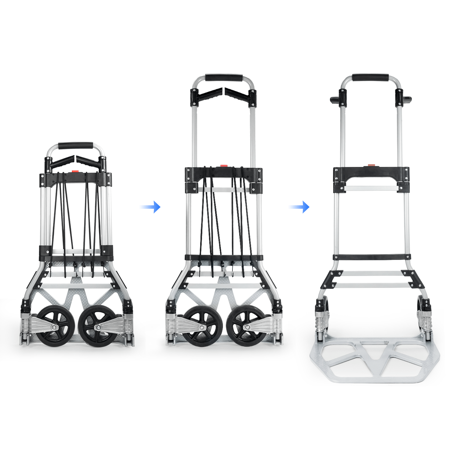 LVYUAN(リョクエン)折りたたみ式 キャリーカート 耐荷重160kg （2輪平地式 - 銀） - LVYUAN（リョクエン）公式ショップ
