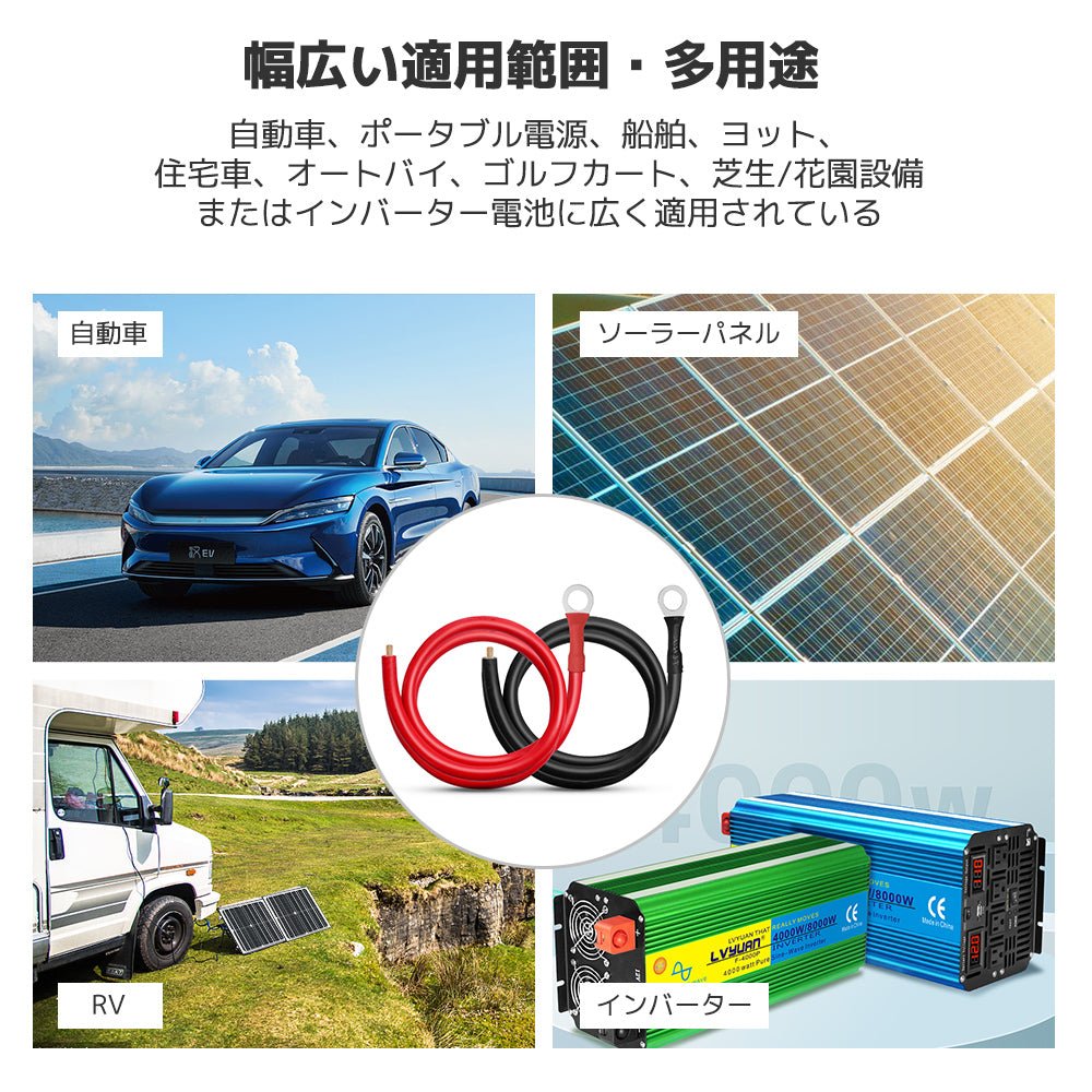 LVYUAN バッテリー延長ケーブル 25sq/1m - LVYUAN（リョクエン）公式ショップ