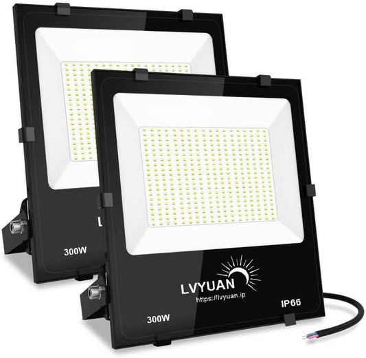 LVYUAN(リョクエン) 300w LED投光器【ガラス素材 2個入】 - LVYUAN（リョクエン）公式ショップ