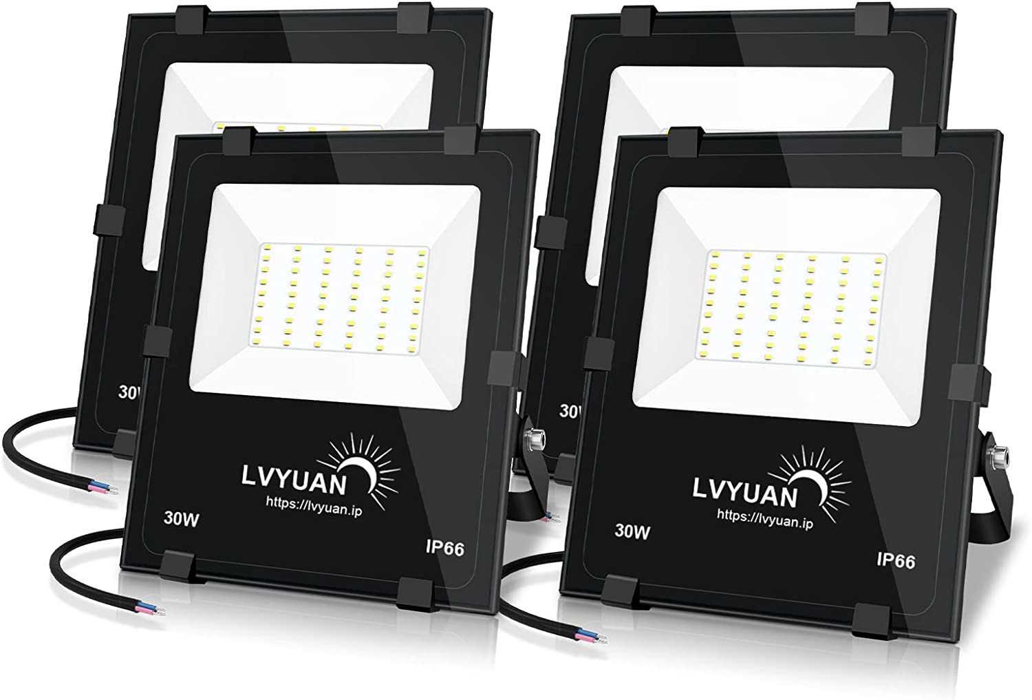 LVYUAN(リョクエン) 30w LED投光器【ガラス素材 4個入】 - LVYUAN（リョクエン）公式ショップ