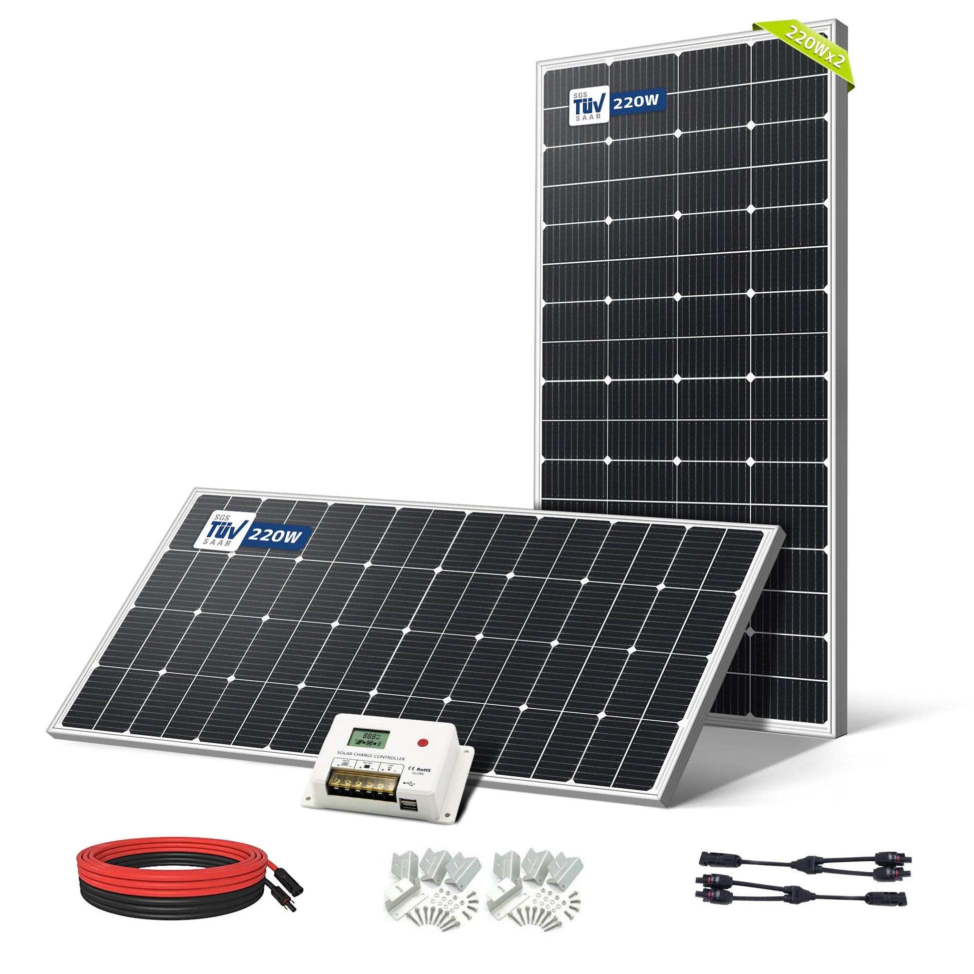 LVYUAN 440W ソーラーパネル発電キット（220W二枚入り） - LVYUAN（リョクエン）公式ショップ