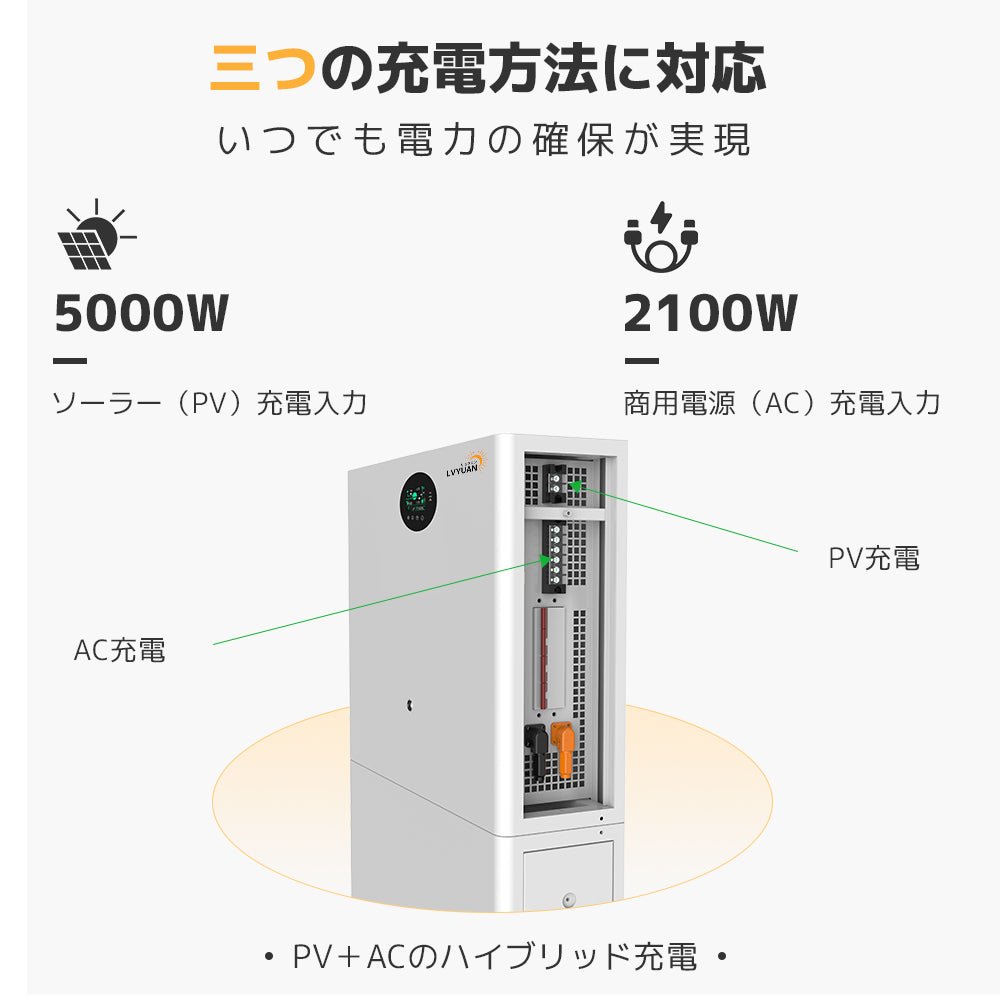 LVYUAN ハイブリッド蓄電システム 5000Wインバーター - LVYUAN LVYUAN ハイブリッド蓄電システム 5000Wインバーター - LVYUAN