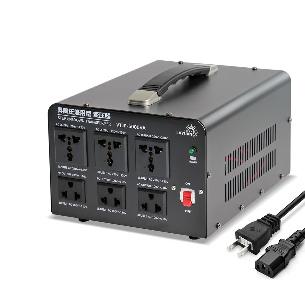 LVYUAN 5000W変圧器 降圧・昇圧兼用型トランス AC100V/110V⇄220V/240V 自由切換 VTJP - 5000VA - LVYUAN（リョクエン）公式ショップ