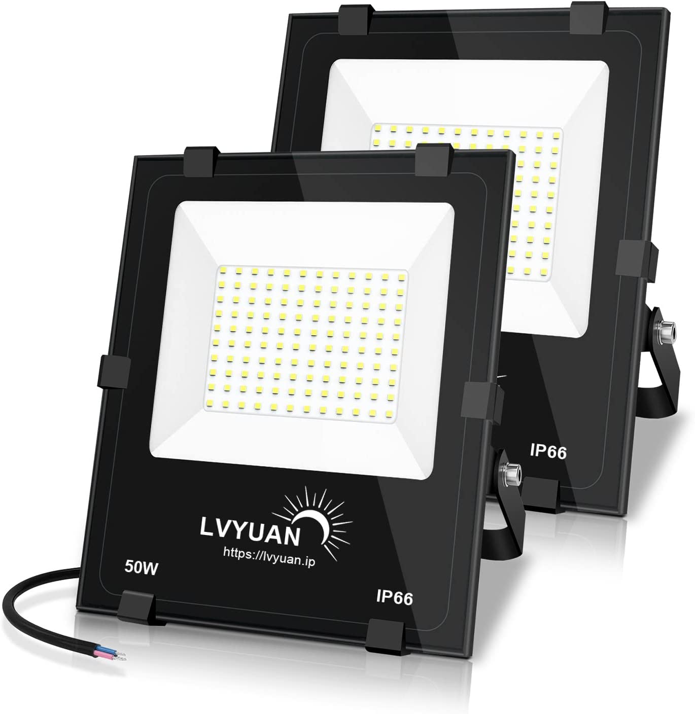 LVYUAN(リョクエン) 50w LED投光器【ガラス素材 2個入】 - LVYUAN（リョクエン）公式ショップ
