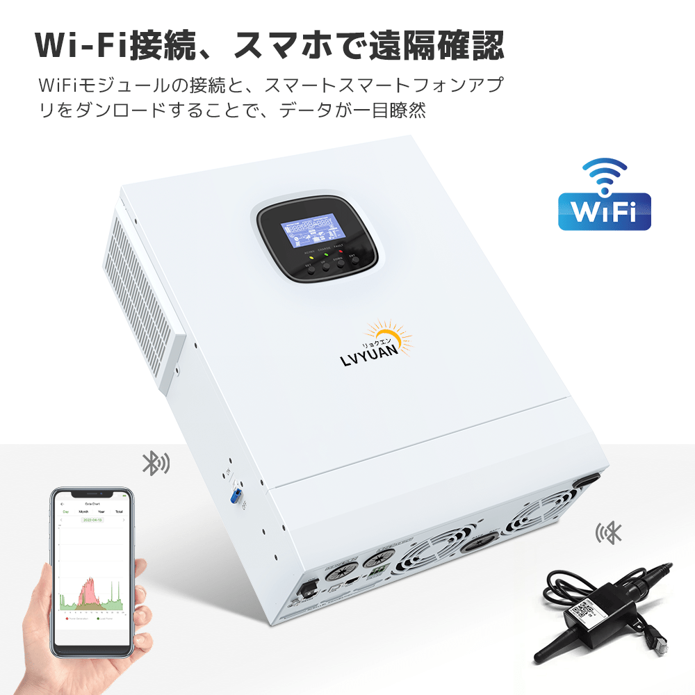LVYUAN 5500W単相二線式ハイブリッド インバーター（AC入力・出力200v~240v） - LVYUAN（リョクエン）公式ショップ