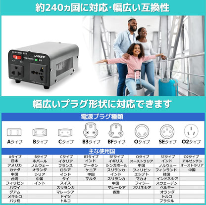 LVYUAN 550W変圧器 降圧・昇圧兼用型トランス AC100V/110V⇄220V/240V 自由切換 VTJP - 550VA - LVYUAN（リョクエン）公式ショップ