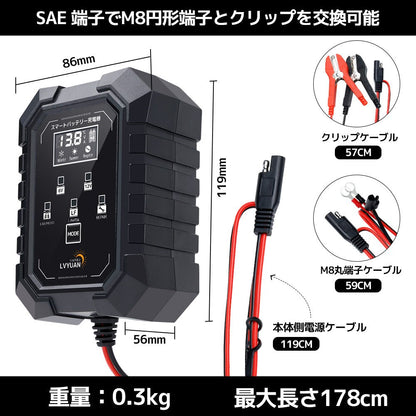 LVYUAN 6V・12Vバッテリー充電器 - LVYUAN（リョクエン）公式ショップ