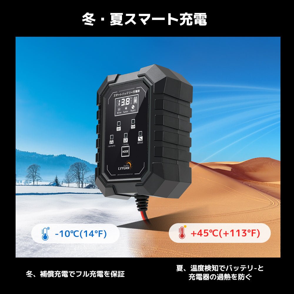 LVYUAN 6V・12Vバッテリー充電器 - LVYUAN（リョクエン）公式ショップ