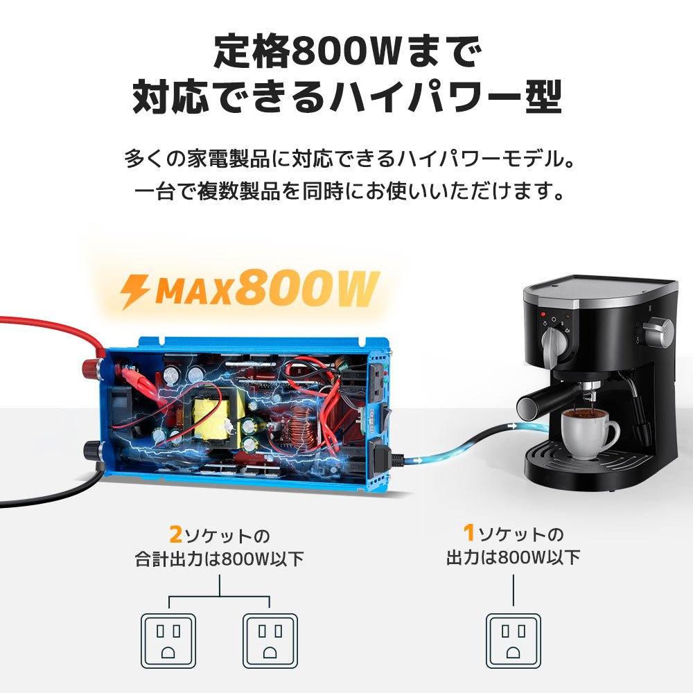 LVYUAN 純正弦波インバーター 800W DC24V（直流）AC100V（交流） - LVYUAN（リョクエン）公式ショップ