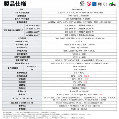LVYUAN 10000W単相3線式ハイブリッド発電・蓄電システム