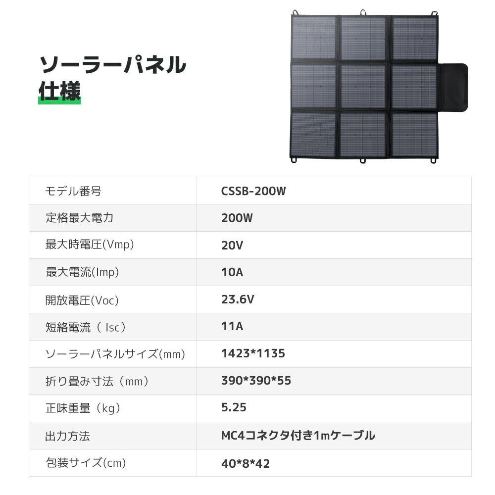 LVYUAN200W 折り畳み式 ソーラーパネル - LVYUAN（リョクエン）公式ショップ
